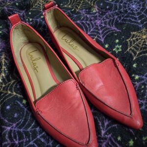 Lulu's Vibrant Red Loafers
